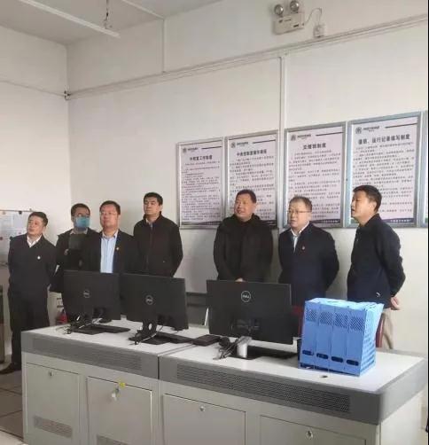 渭南市委副秘书长钟晔到水情形公司大荔污水处理厂调研